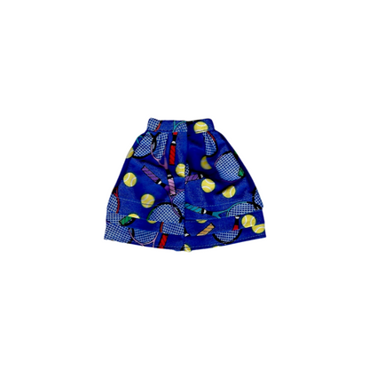 Two-Piece Royal Blue Skirt and Green Top