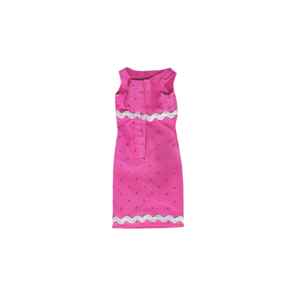 Hot Pink Dress with Shiny Rick Rack