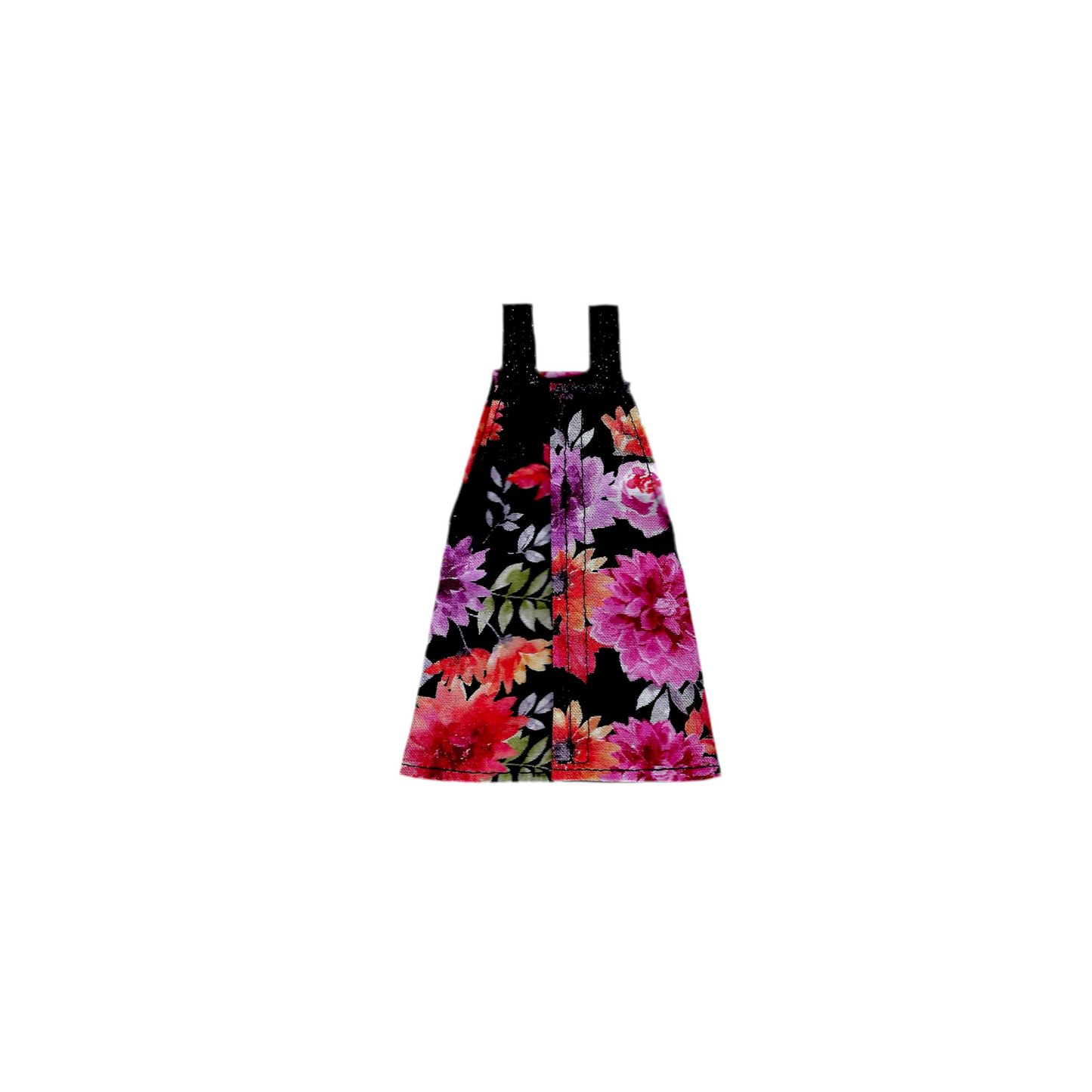 Colorful Floral Print Overall Dress with Matching Top