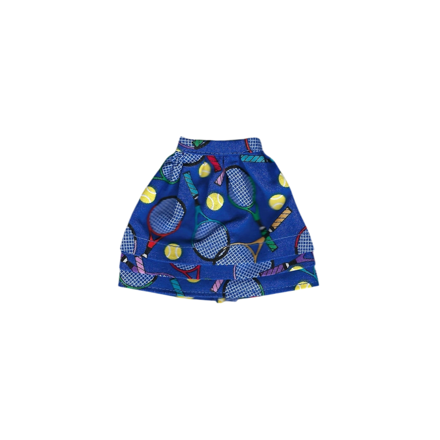 Two-Piece Royal Blue Skirt and Green Top