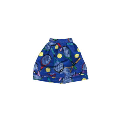 Two-Piece Royal Blue Skirt and Green Top