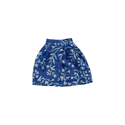 Two-Piece Blue and White Skirt and Top