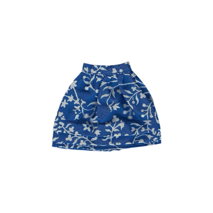 Two-Piece Blue and White Skirt and Top