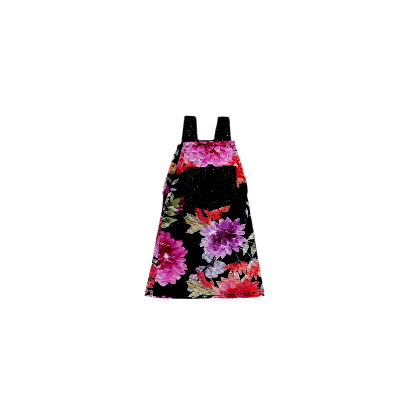 Colorful Floral Print Overall Dress with Matching Top