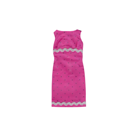 Hot Pink Dress with Shiny Rick Rack