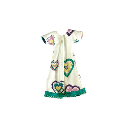 Knit Fabric with Hearts