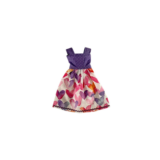 Dress with Watercolor Heart Design