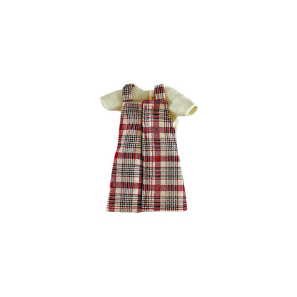 Plaid Overall-Dress with Top