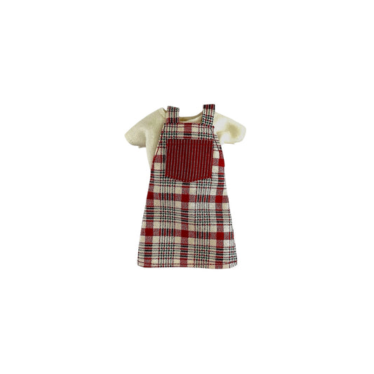 Plaid Overall-Dress with Top